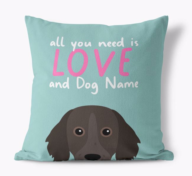 All You Need Is Love: Personalized {breedFullName} Canvas Pillow